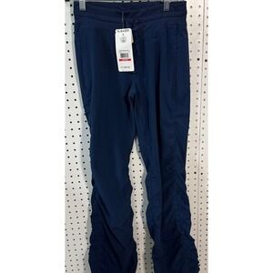 NWT Under Armour Storm Womens XS Navy Blue Water Resistant Ruched Jogger Pants N